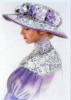Схема вышивки «Женщина в шляпке»