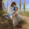 Схема вышивки «Иисус и дитя»