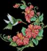 Схема вышивки «Цветы и колибри»