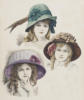 Схема вышивки «Три шляпки»