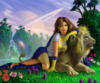 Девушка со львом: оригинал