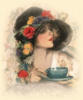 Девушка с чашкой чая: оригинал