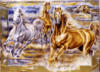 Схема вышивки «Бегущие кони»