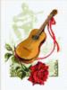 Схема вышивки «Гитара  и роза»