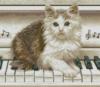 Схема вышивки &laquo;Кот на пианино&raquo;