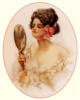 Схема вышивки «Дама с зеркалом»