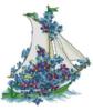 Схема вышивки «Парусник из цветов»