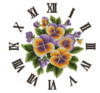 Схема вышивки «Часы Виола - анютины глазки»