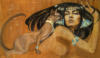 Схема вышивки «Египтянка и кошка»