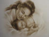 Схема вышивки «Мама с младенцем»