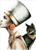 Схема вышивки «Нефертити и кошка»