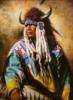 Схема вышивки «Индейский шаман»