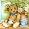 Схема вышивки «Teddy & Flowers»