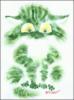 Схема вышивки «Зелёный кот»