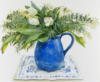 Букет тюльпанов в синем кувшине: оригинал