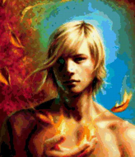 &6187, юноша, дар, огонь