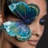 Схема вышивки «Девушка и бабочка»