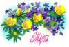 Схема вышивки &laquo;Лютики и фиалки&raquo;