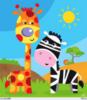 Жираф и зебра: оригинал