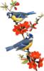 Схема вышивки «Птицы: Синички»
