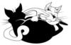 Схема вышивки «Чёрный котик, белый кот...»
