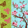 Схема вышивки «Бабочки и цветущая ветка»