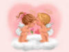 Схема вышивки «Влюбленные ангелочки»