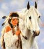Схема вышивки «Индейская девушка и конь»