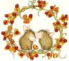 Схема вышивки «Влюблённые мышата»