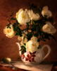 Схема вышивки «Белые розы в чайнике»