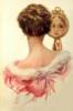 Схема вышивки «Девушка с зеркалом»