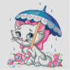 Схема вышивки «Кошечка под зонтом»