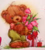 Медвежонок с цветами: оригинал