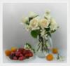 Схема вышивки «Натюрморт  с цветами и ягодой»