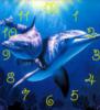 Схема вышивки «Часы-дельфины»