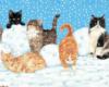 Схема вышивки «Коты зимой»