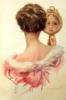 Схема вышивки «Девушка с зеркалом»