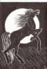 Схема вышивки «Лошадь и луна»