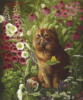 Рыжий кот и цветы: оригинал