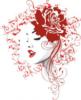Схема вышивки «Девушка с цветком»