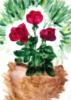 Схема вышивки «Мары аб кветках:чырвоныя ружы»