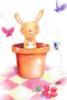 Схема вышивки &laquo;Заяц в горшке&raquo;