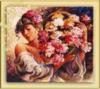 Схема вышивки &laquo;Dama s cvetami&raquo;