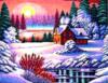 Схема вышивки &laquo;Зимний пейзаж&raquo;