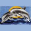 Схема вышивки «Коврик дельфины»