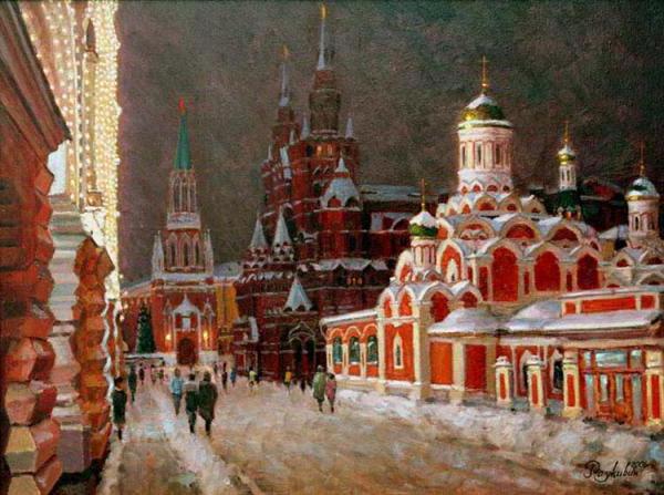 Москва, картина, города