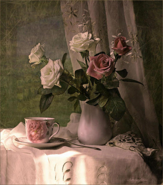 , натюрморт, цветы, букет, розы