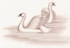 Схема вышивки «Гуси-лебеди»