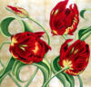 Схема вышивки «Подушка Тюльпаны»