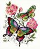 Схема вышивки «Розы и бабочки»